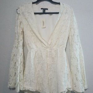 White lace romper